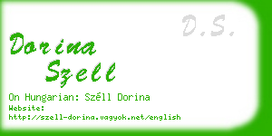 dorina szell business card
